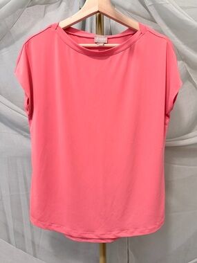 Chico's Vibrant Coral Short Sleeve Top